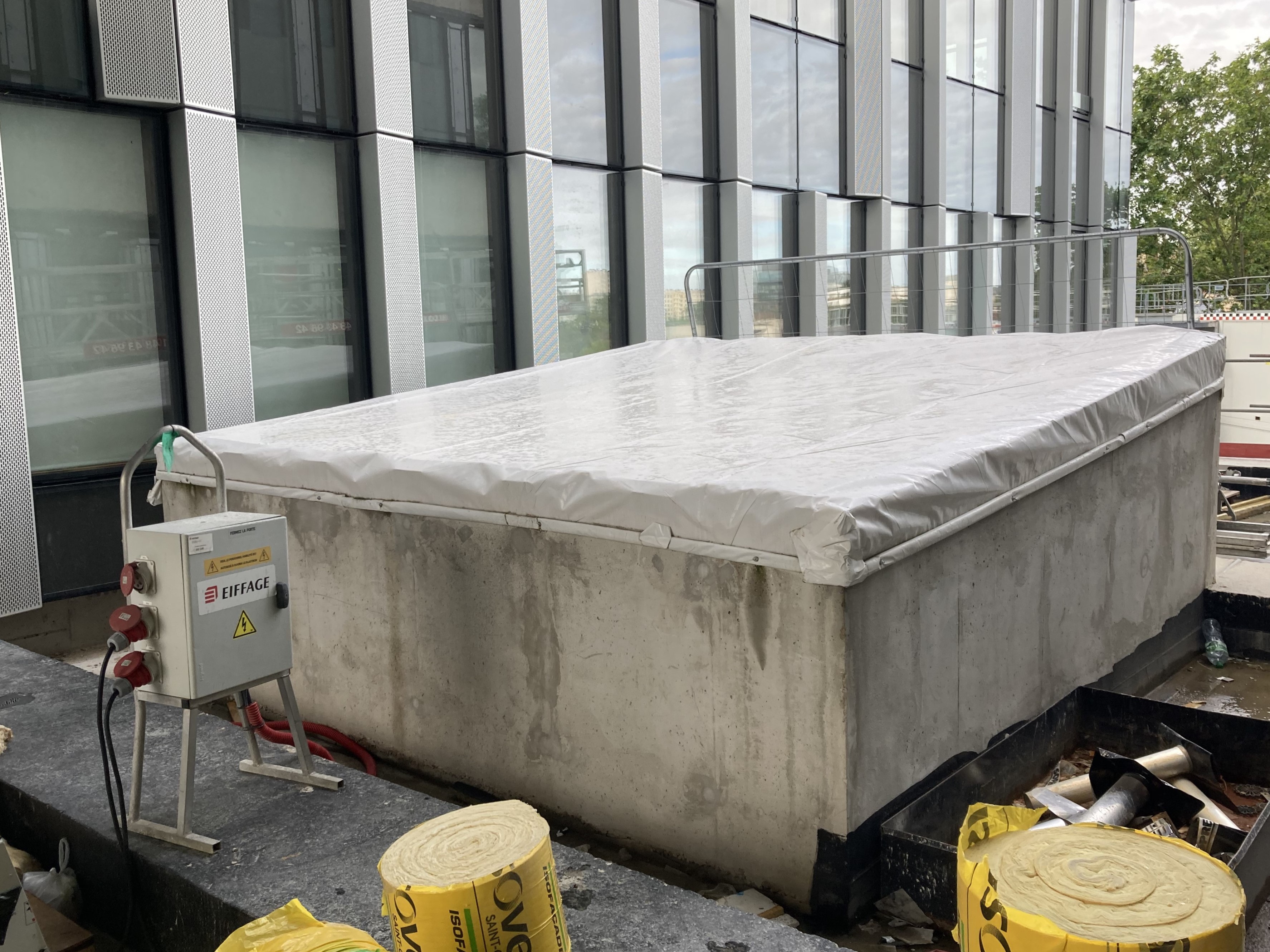 Support en béton de la verrière